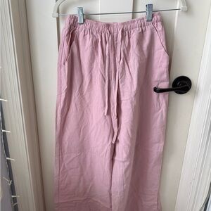 Pink Wide-Leg Pants